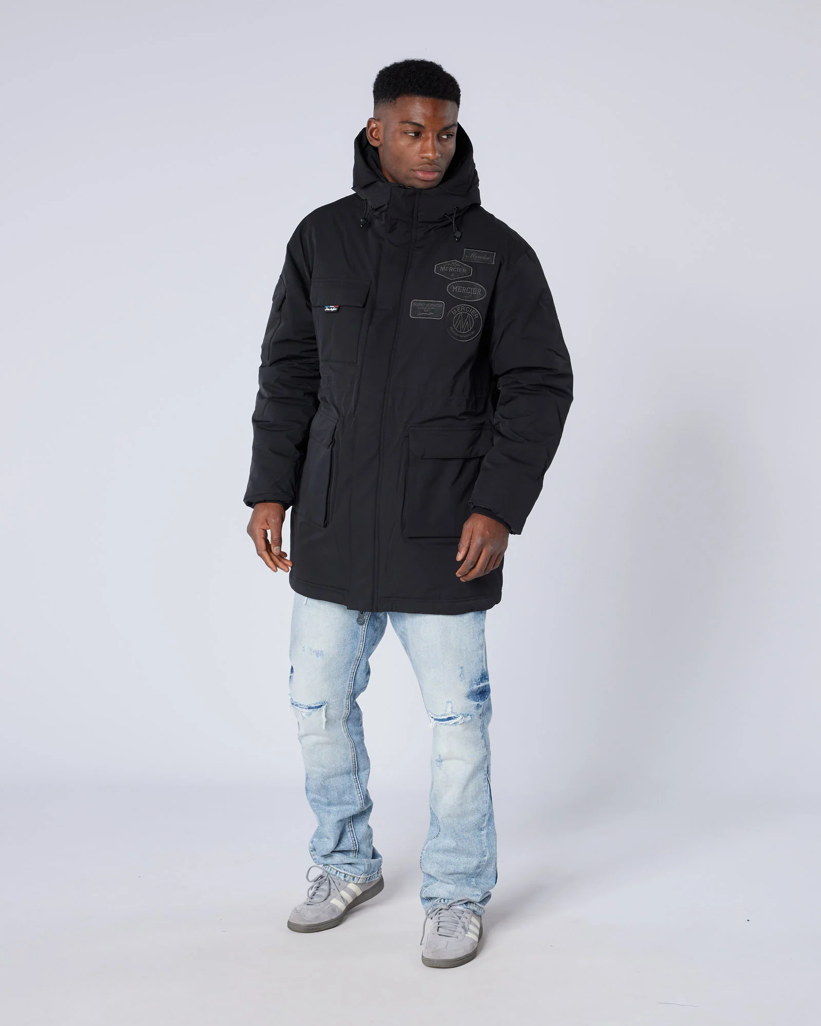 Premium OG Badge Parka Coat Black - Image 5