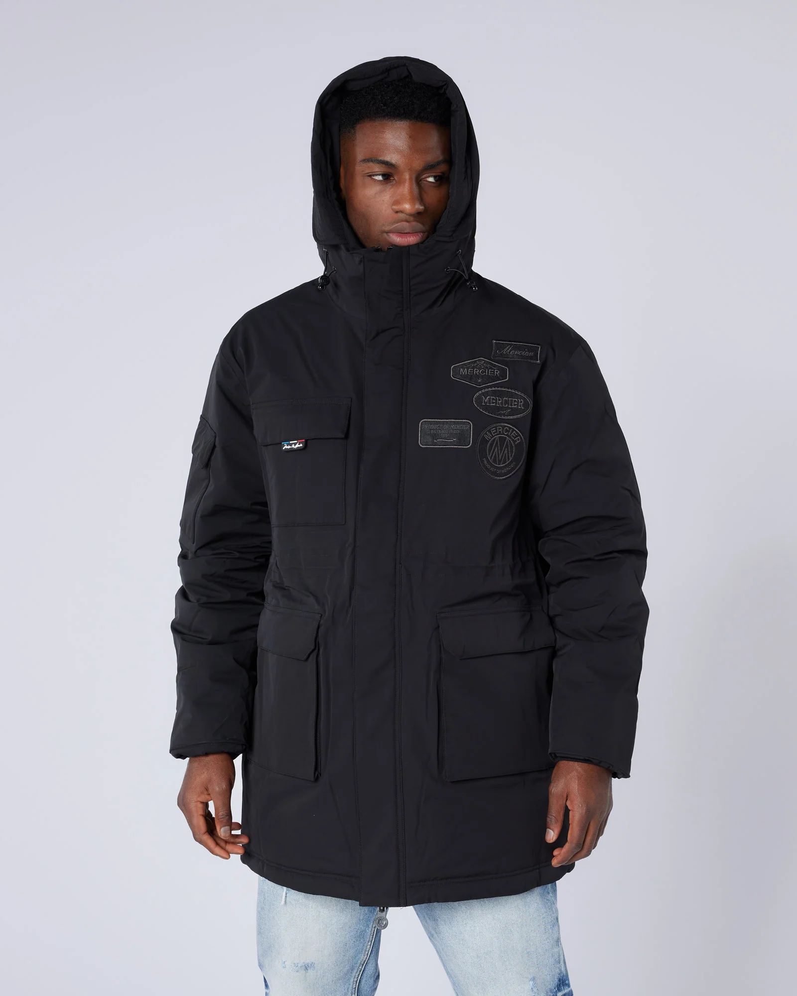 Premium OG Badge Parka Coat Black - Image 6