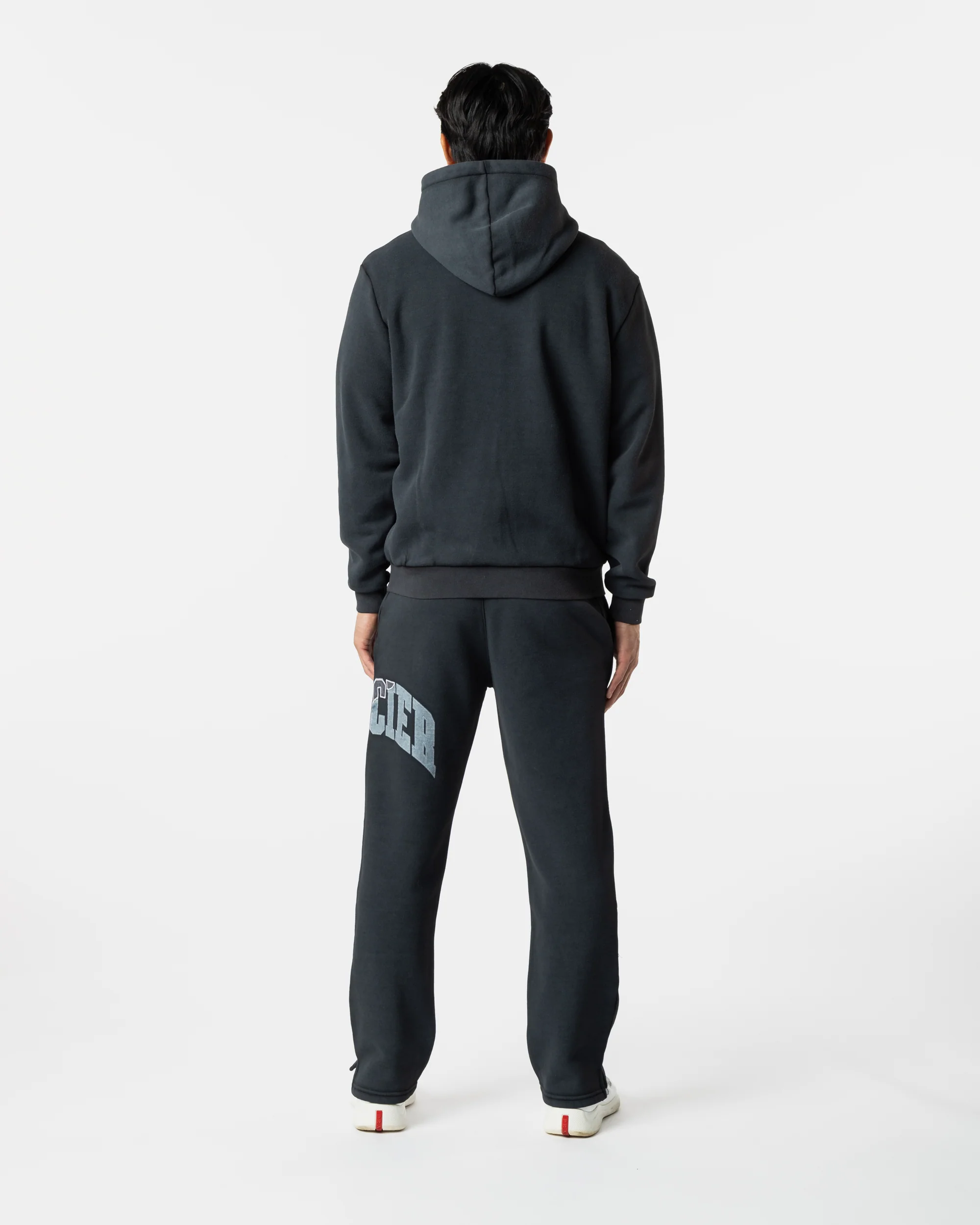 Zip Up Shatter Hoodie Washed Black - Image 5