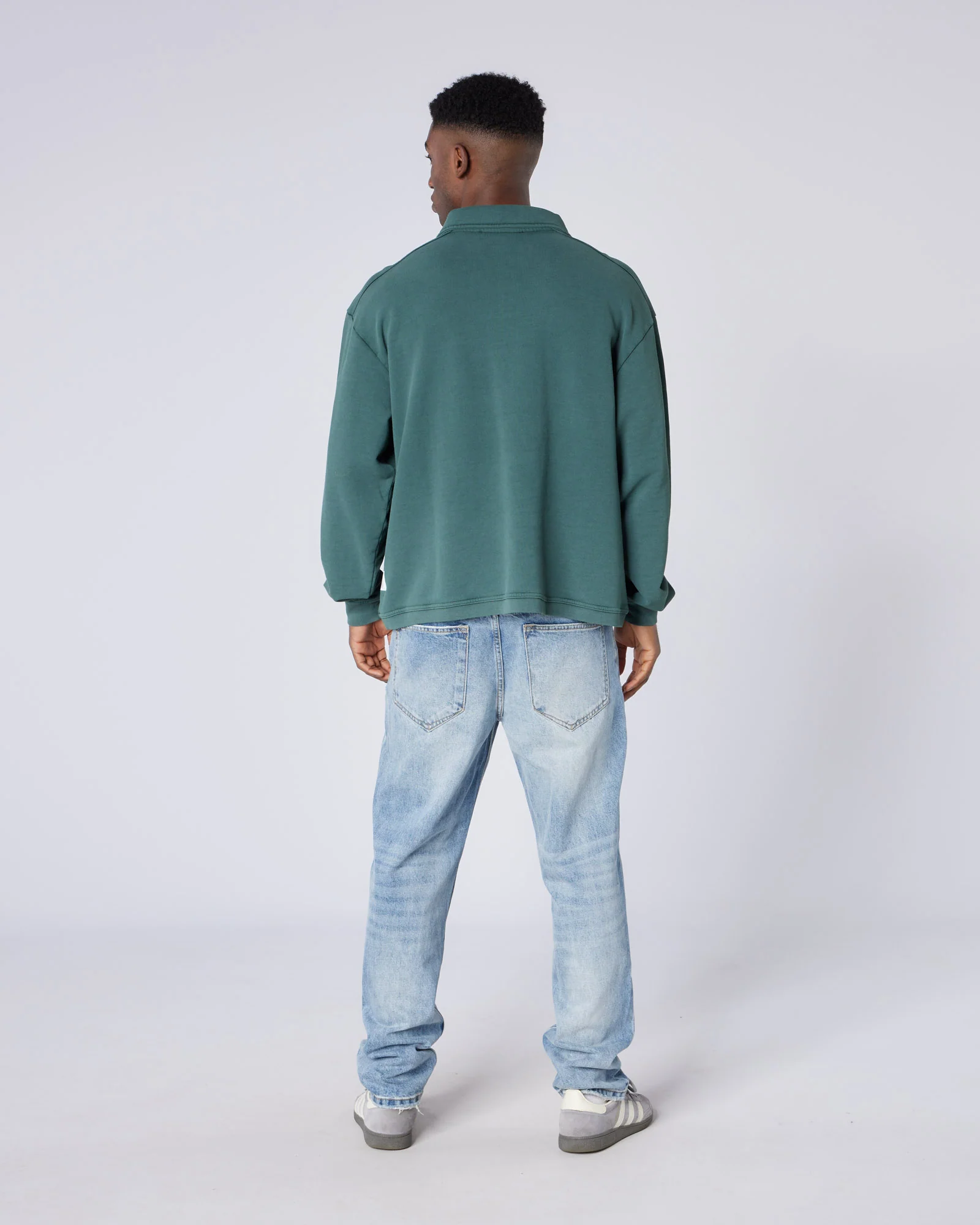 Homerun 1/4 Zip Washed Green - Image 4