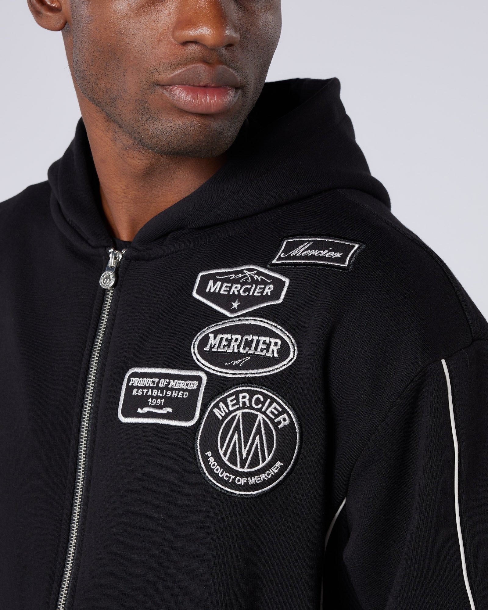 New Wave OG Badge Zip hoodie Black - Image 3