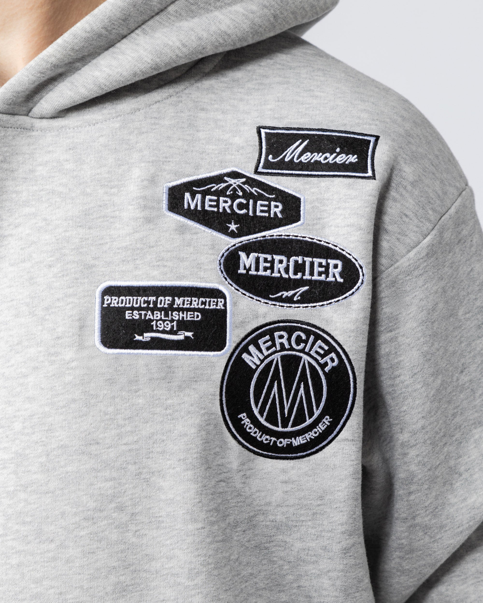 Relaxed OG Mono Hoodie Grey Marl - Image 3
