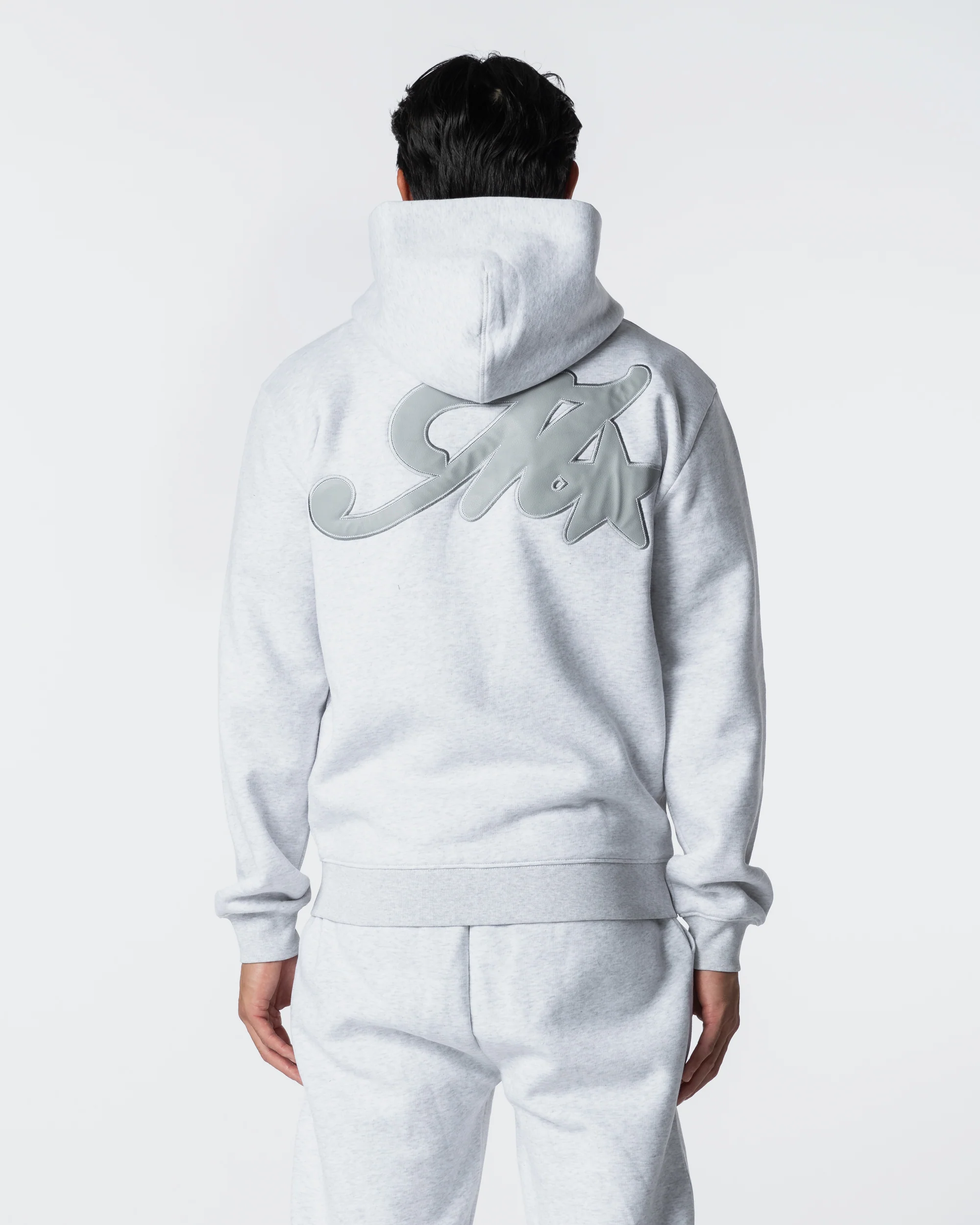 Runway Full Zip Hoodie Grey Marl - Image 6