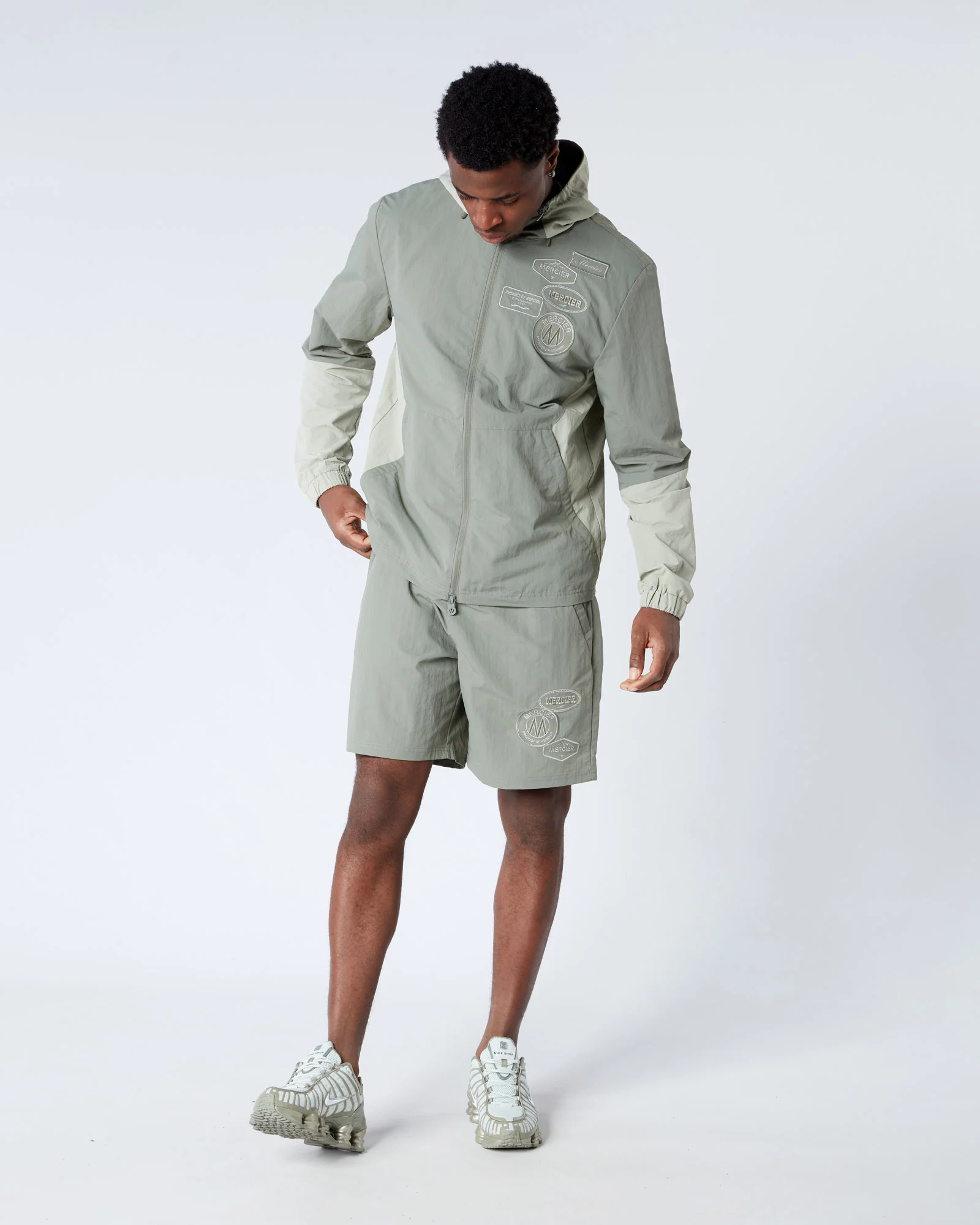 Angle Badge Shorts Sage - Image 5