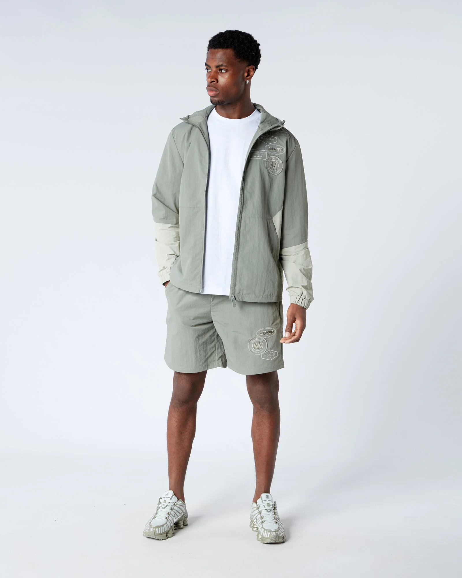 Angle Badge Windbreaker Sage - Image 5