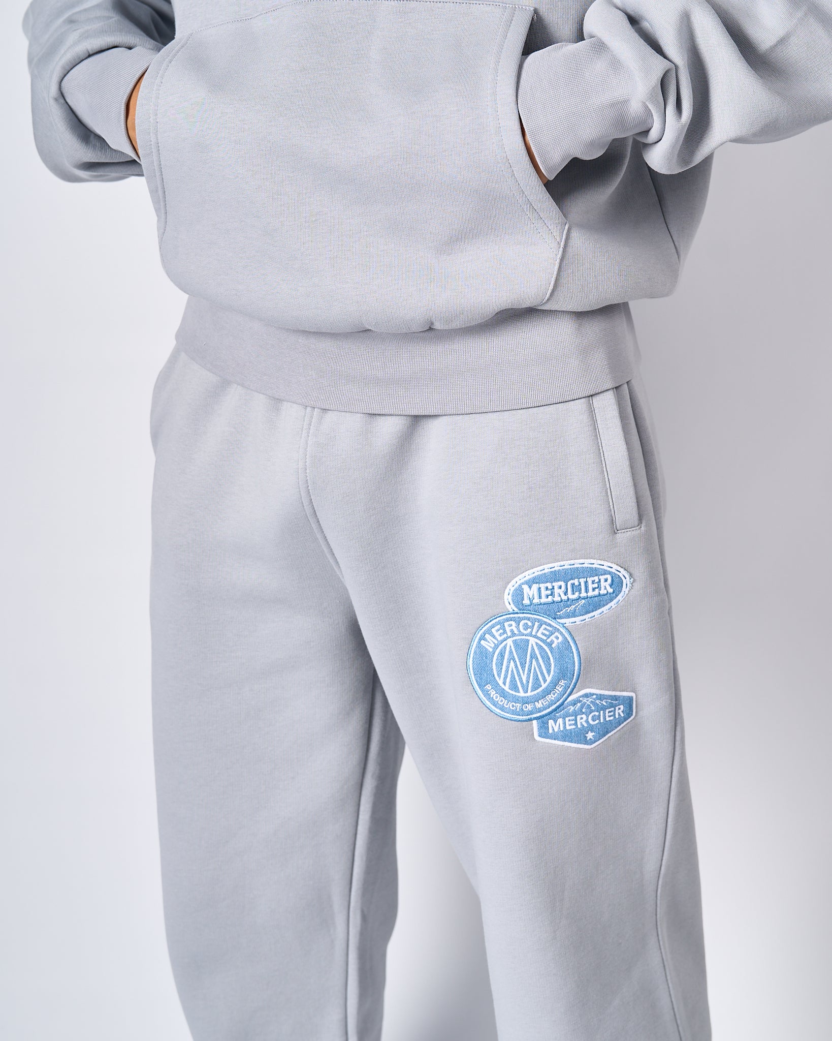 Smoke Grey Denim OG Badge Joggers - Image 4