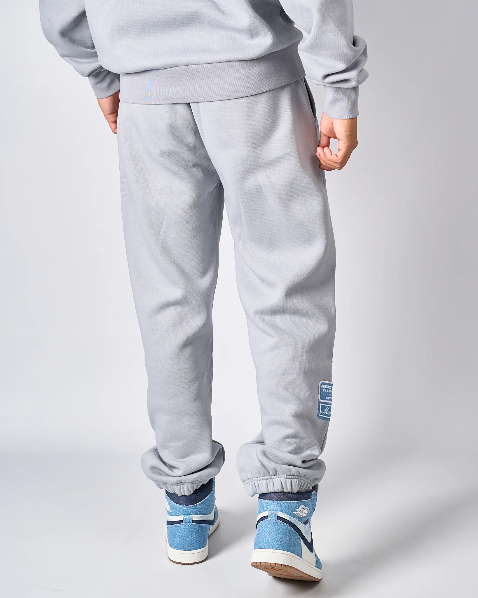 Smoke Grey Denim OG Badge Joggers - Image 5