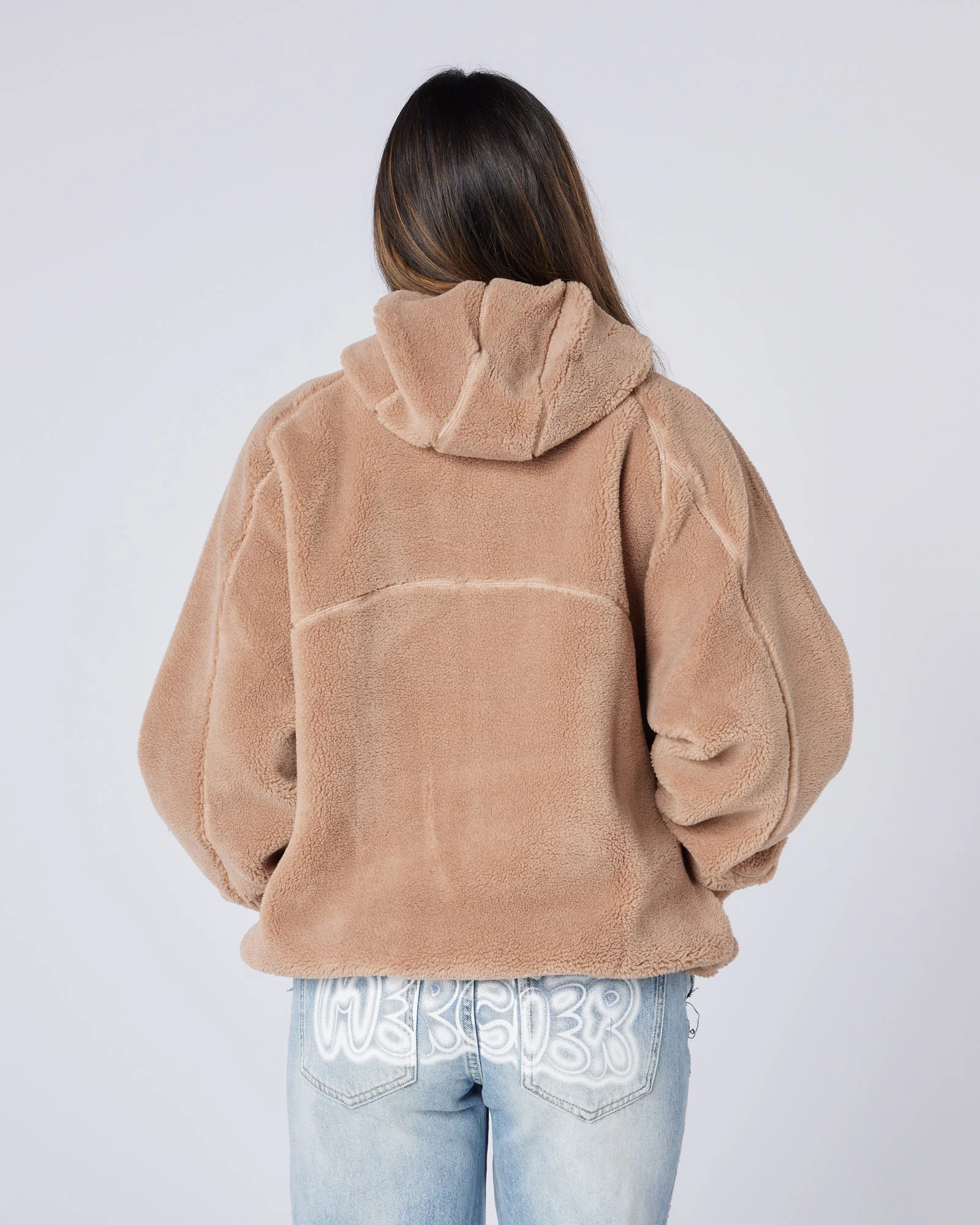 Tempo Borg Jacket Brown - Image 10