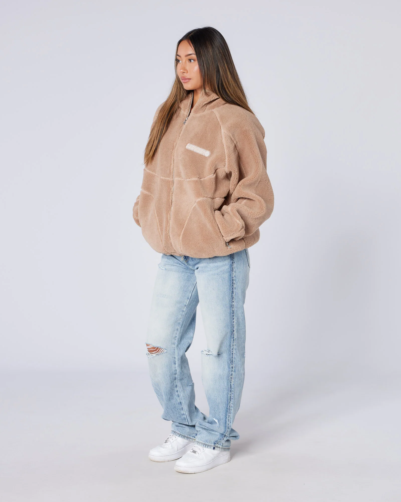 Tempo Borg Jacket Brown - Image 6