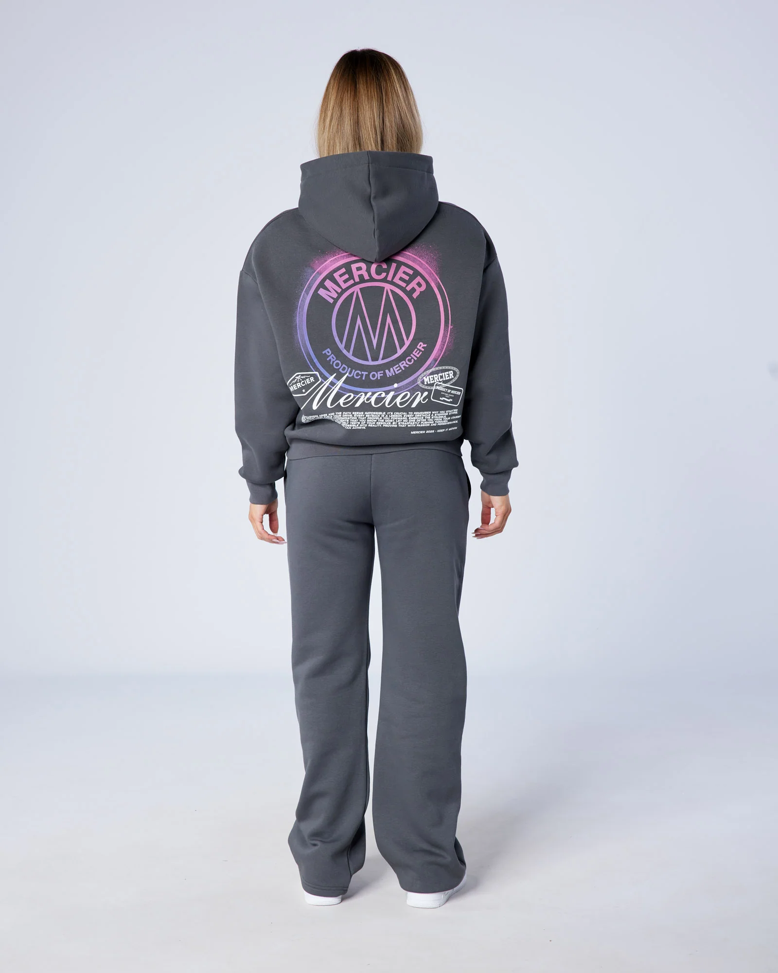 Womens Poster Joggers Charcoal - Image 5