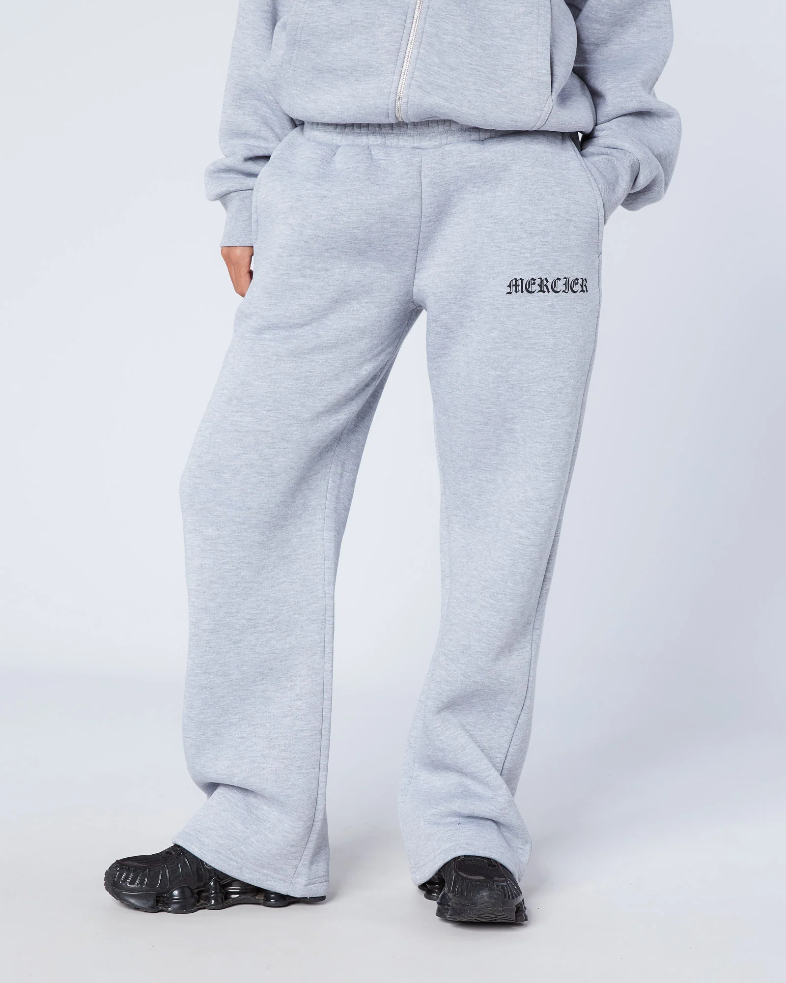 Womens Gothic Joggers Grey - Image 3