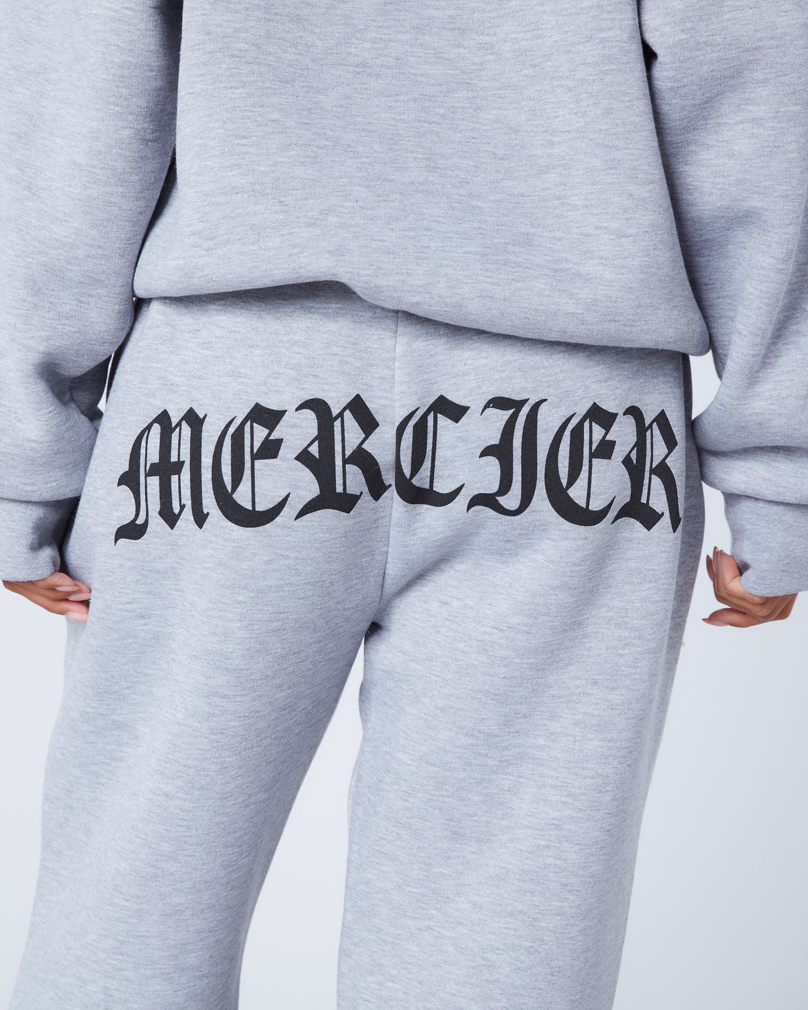 Womens Gothic Joggers Grey - Image 6