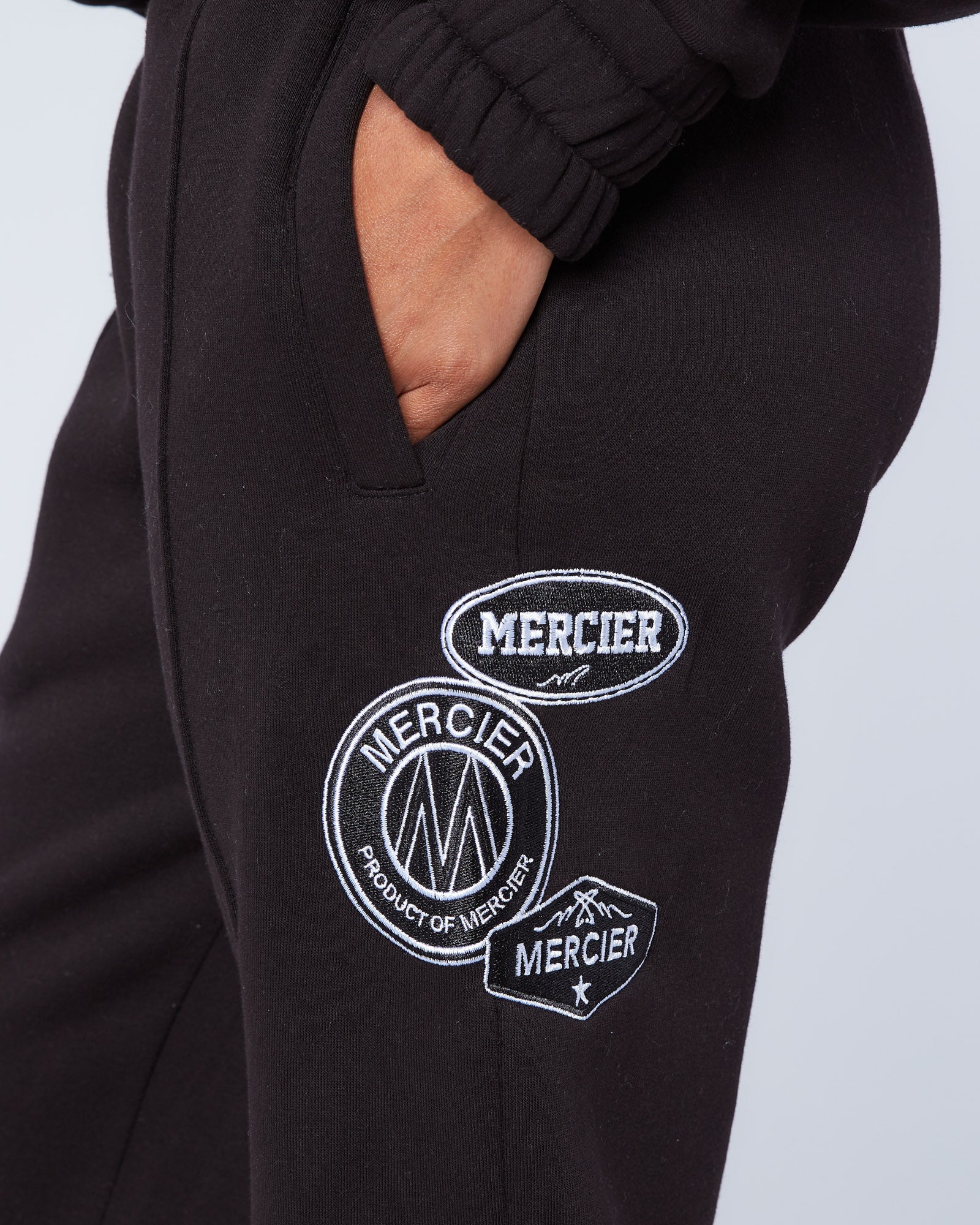 Womens Mono OG Pintuck Joggers Black - Image 4