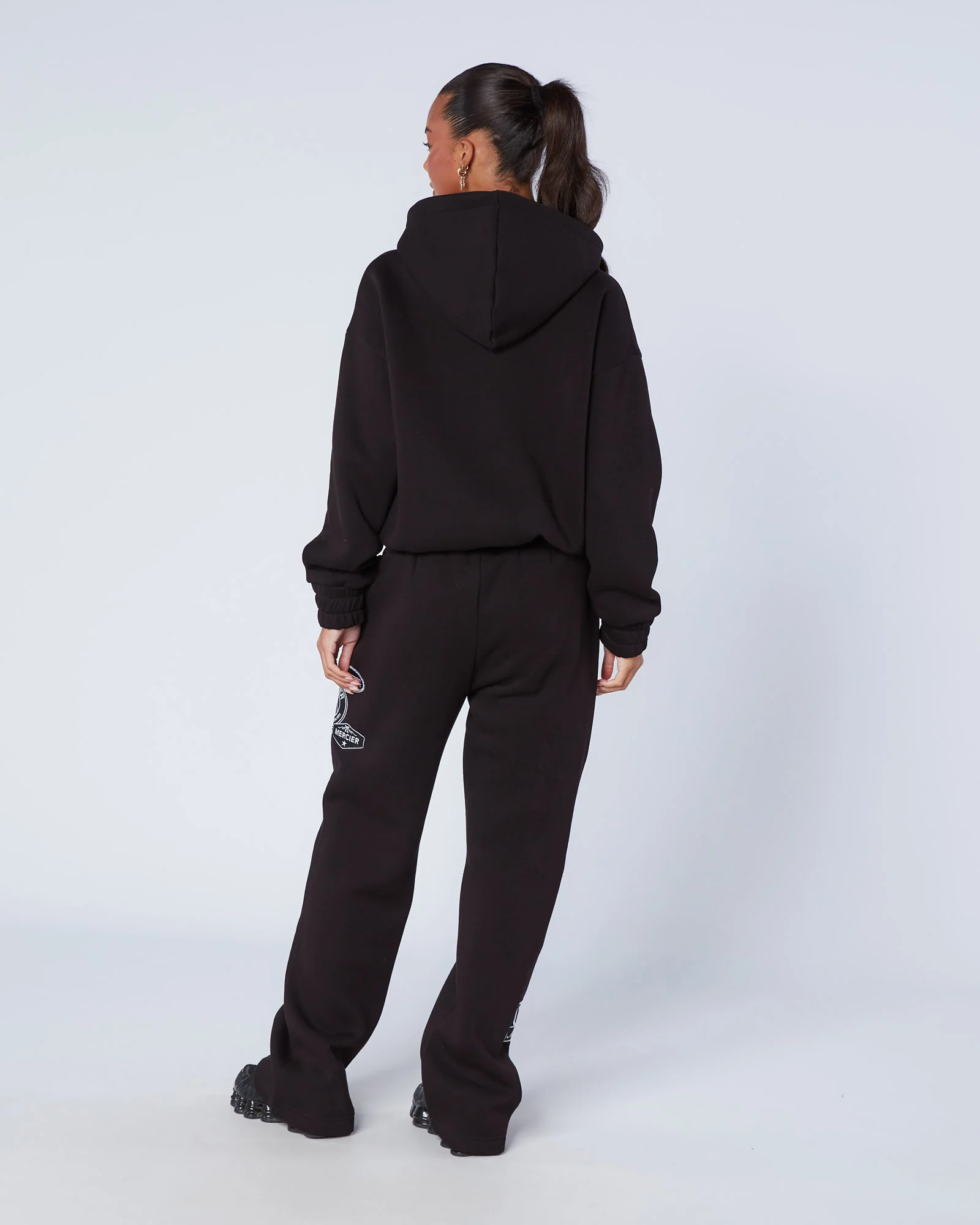 Womens Mono OG Pintuck Joggers Black - Image 6