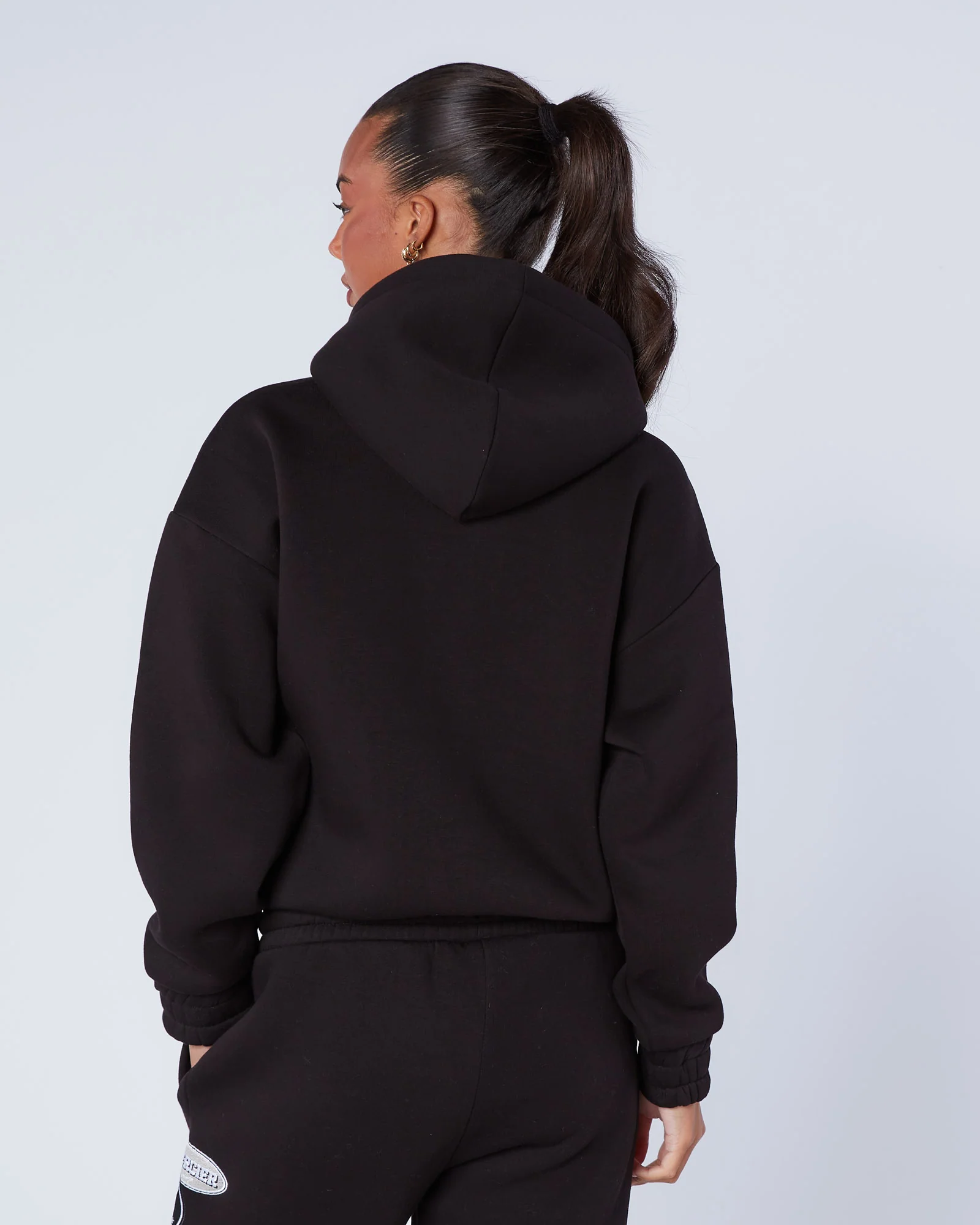 Womens OG Zip Hoodie Black - Image 3