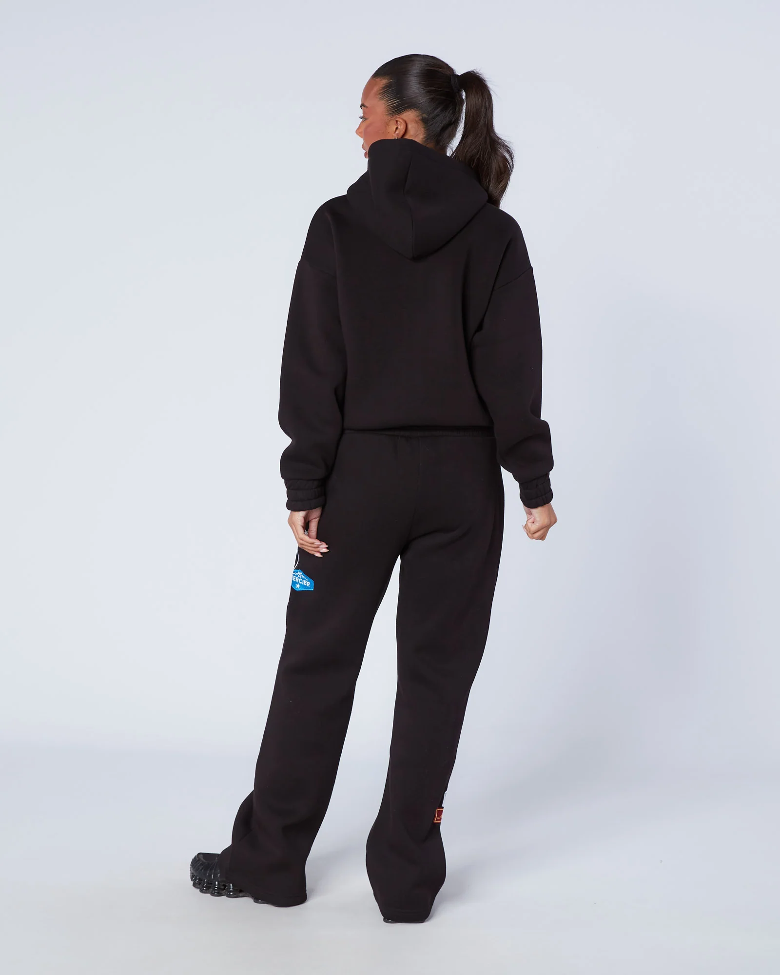 Womens OG Zip Hoodie Black - Image 5