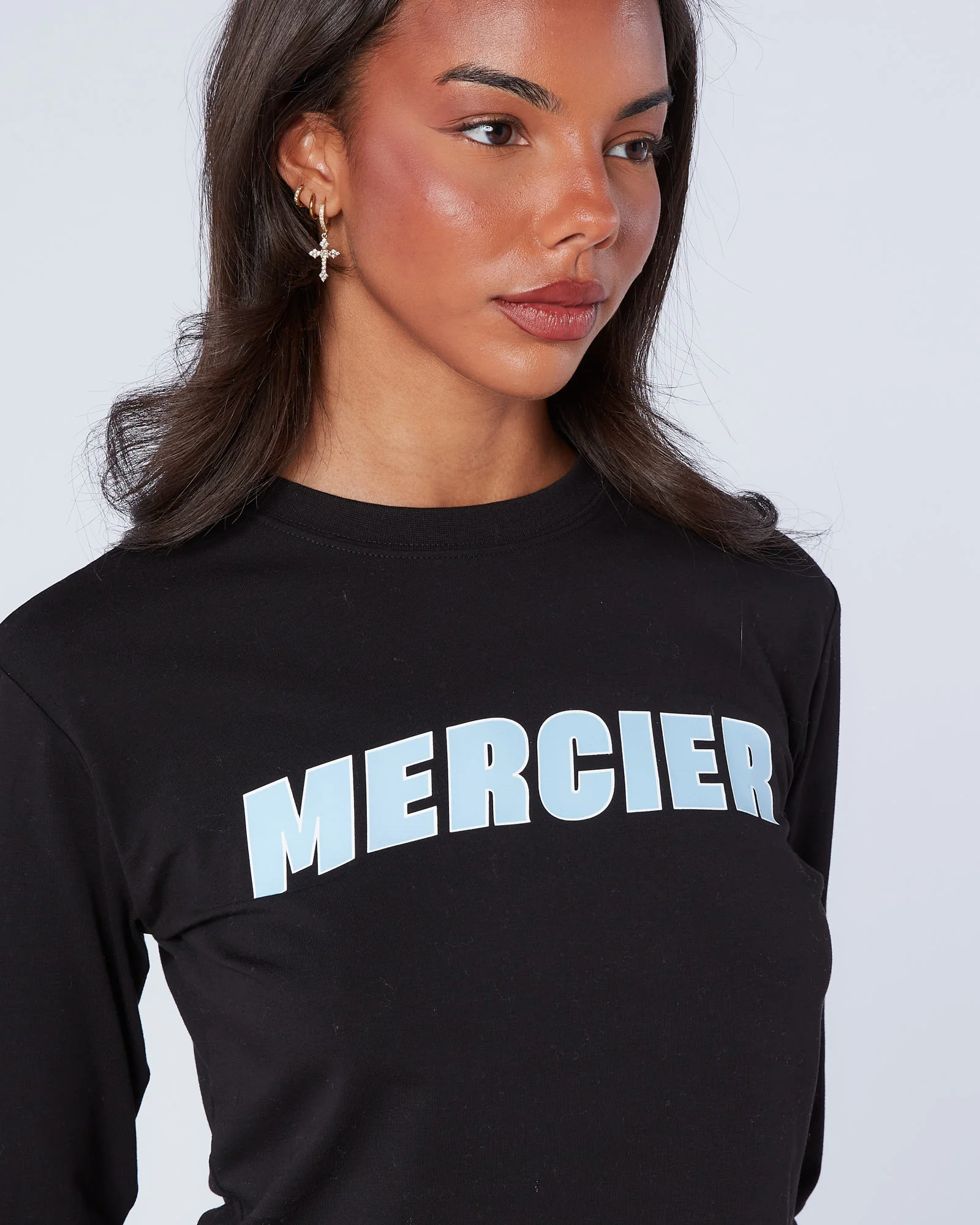 Womens Player LS Tee Black - Image 4