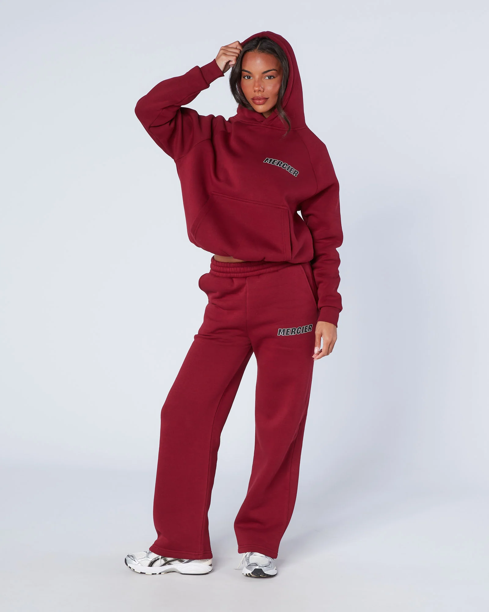 Womens Player Joggers Maroon - Image 4