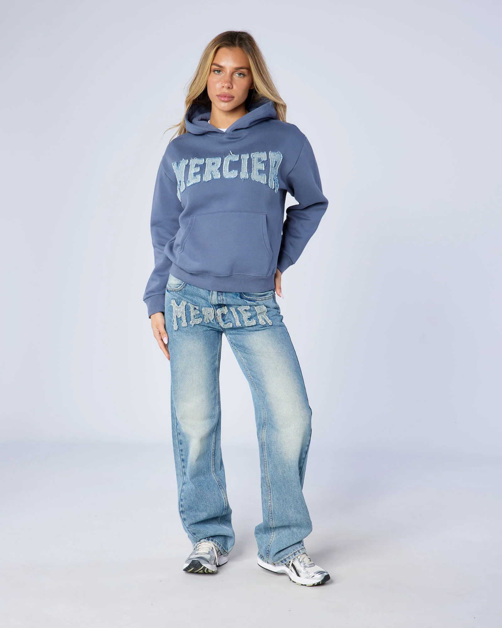 Womens Raw Edge Denim Jeans - Image 3